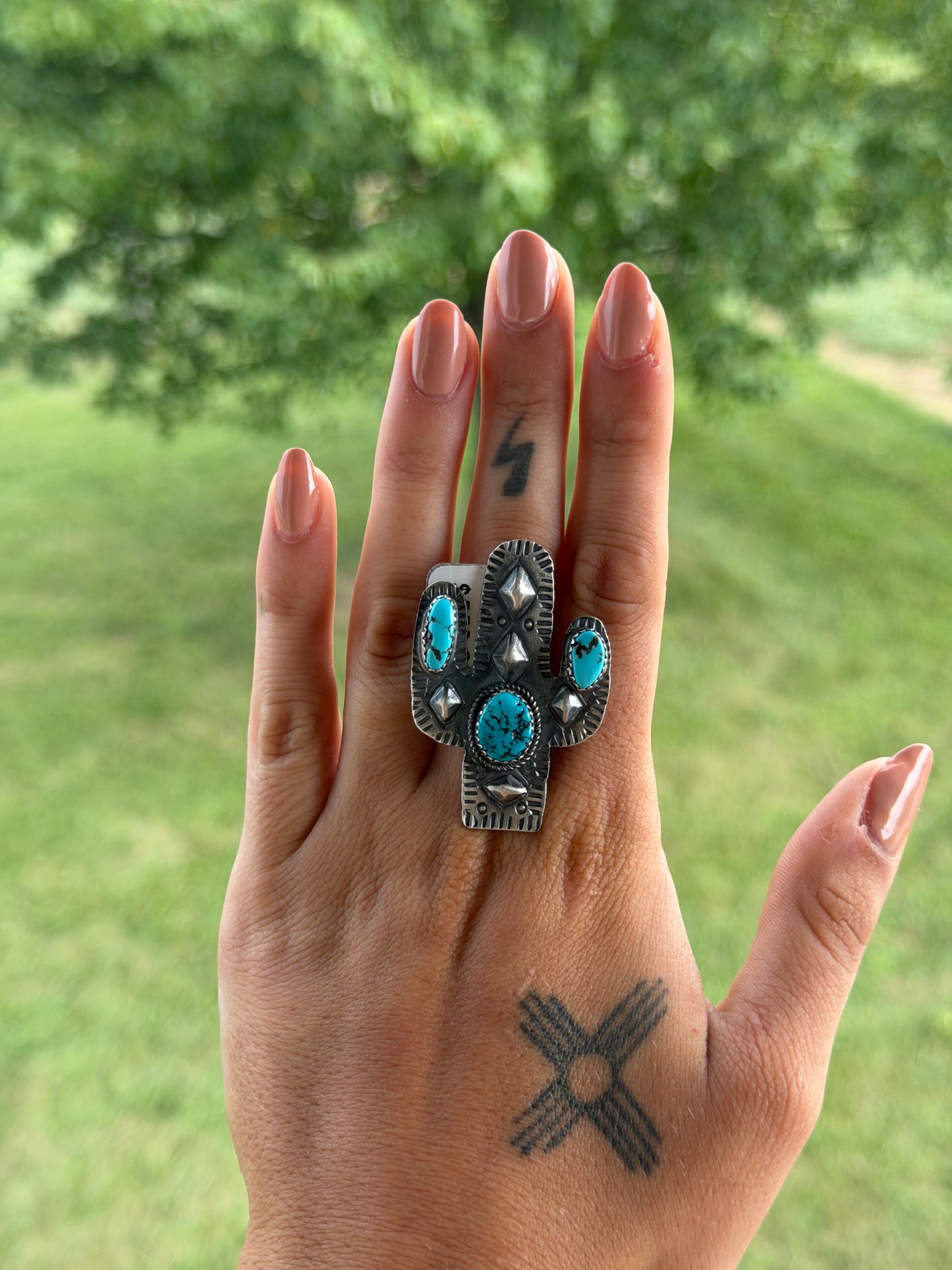 Native Sleeping Beauty Cactus Ring