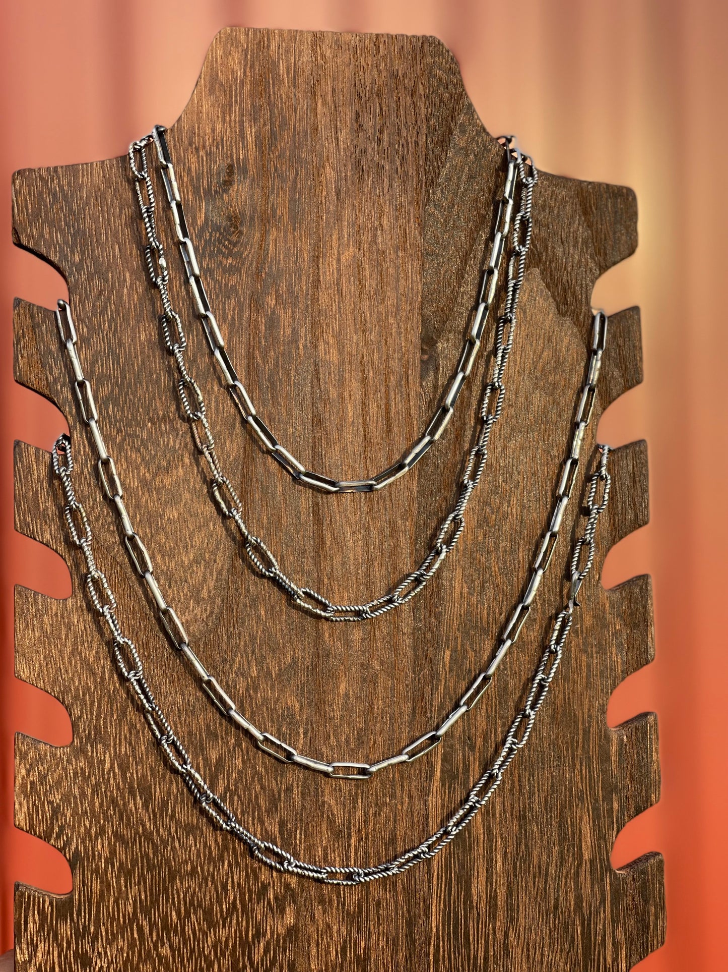 Sterling Silver Paperclip Chains - Lenora Garcia