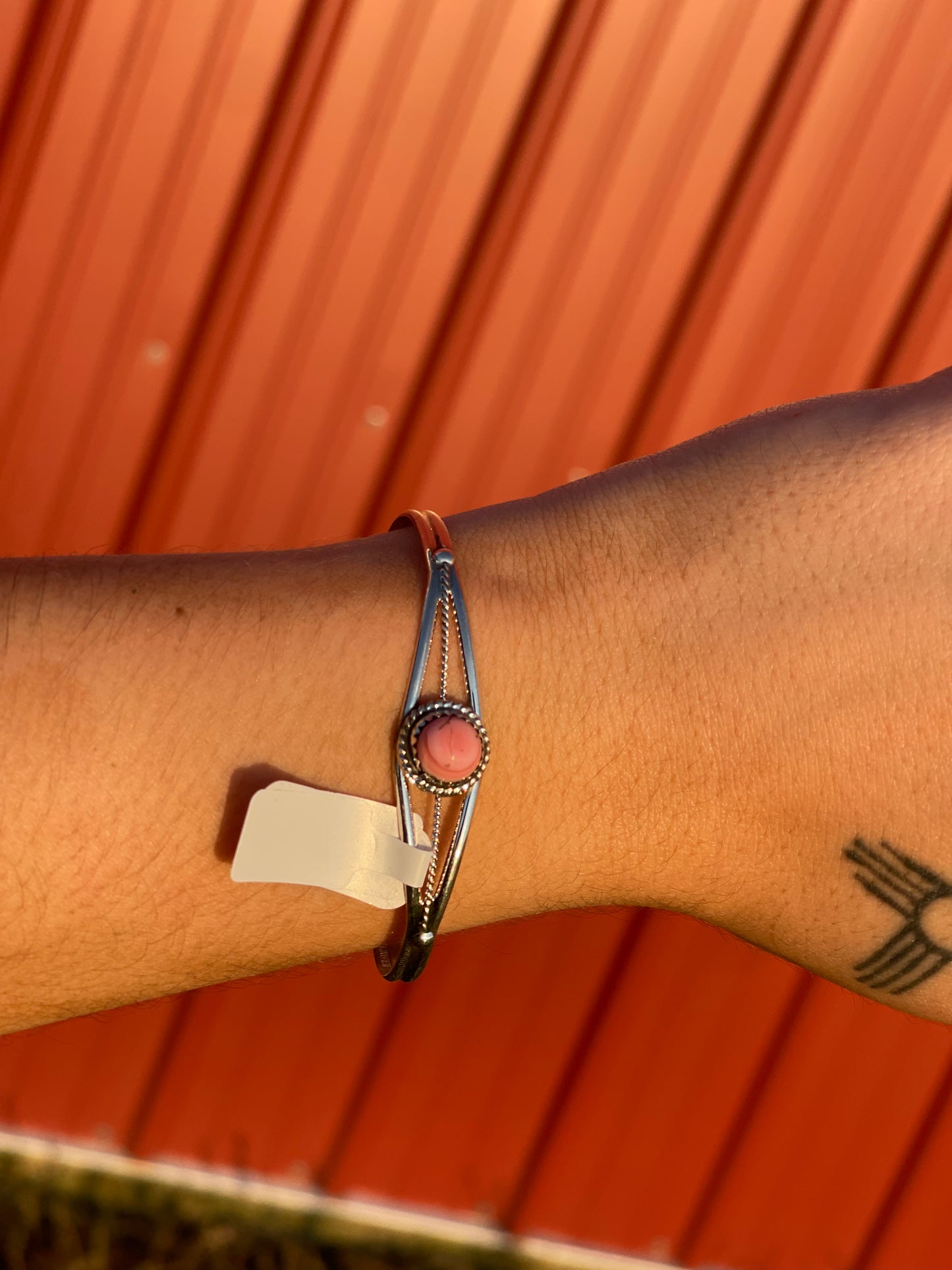 Pink Conch Navajo Bracelet