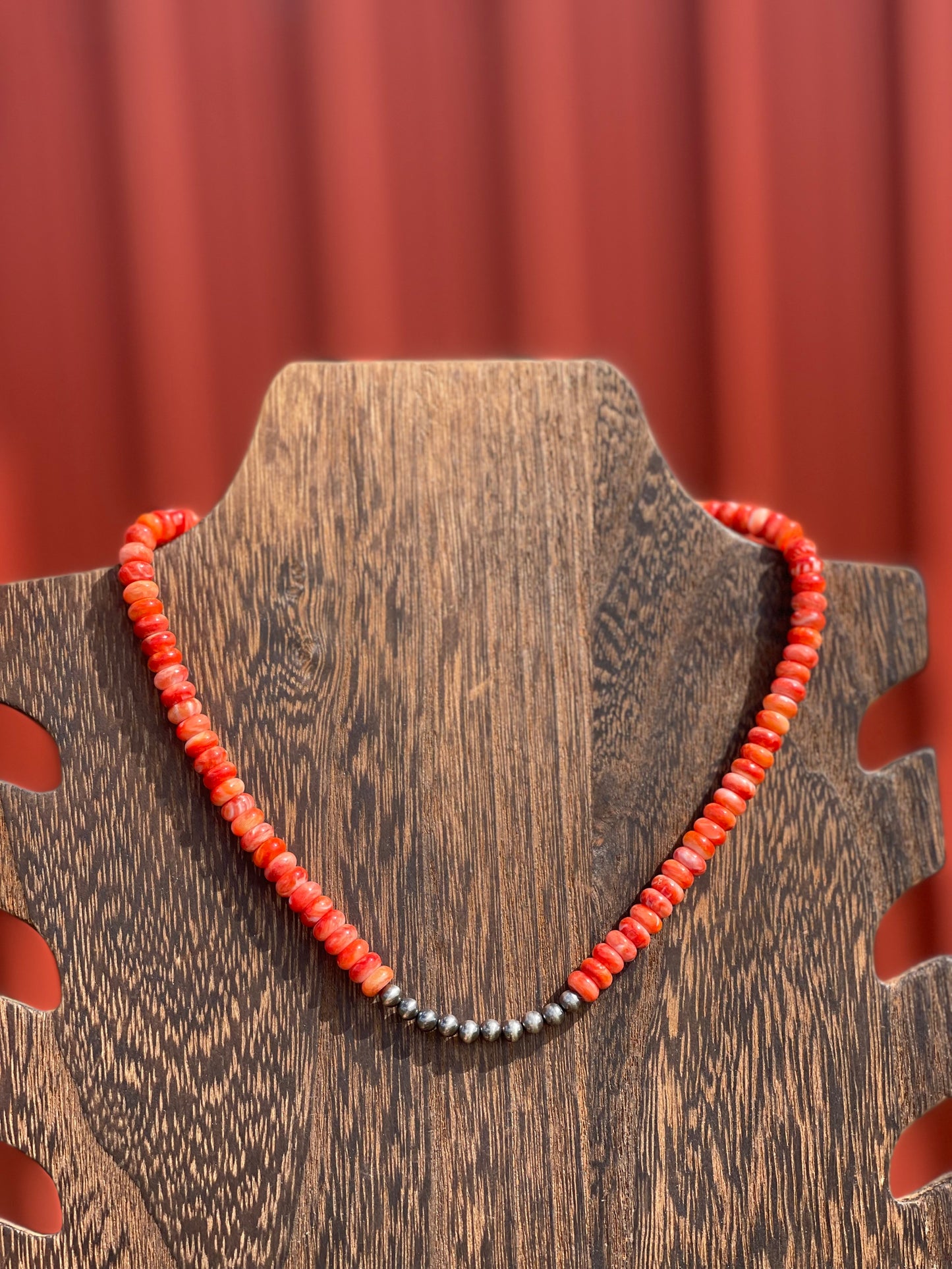 Spiny Oyster and Sterling Silver Pearls