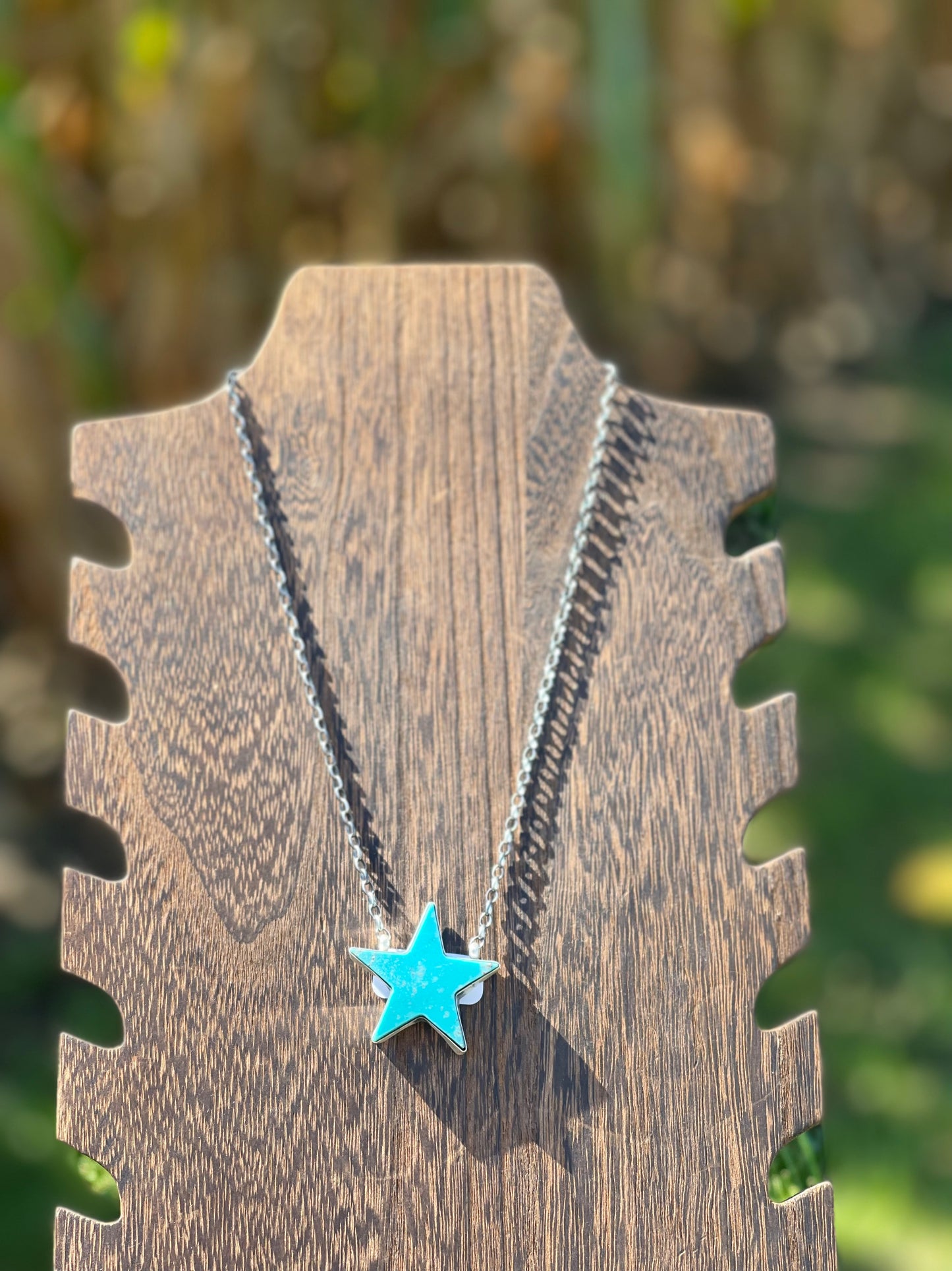 Navajo Kingman Turquoise Star Necklace