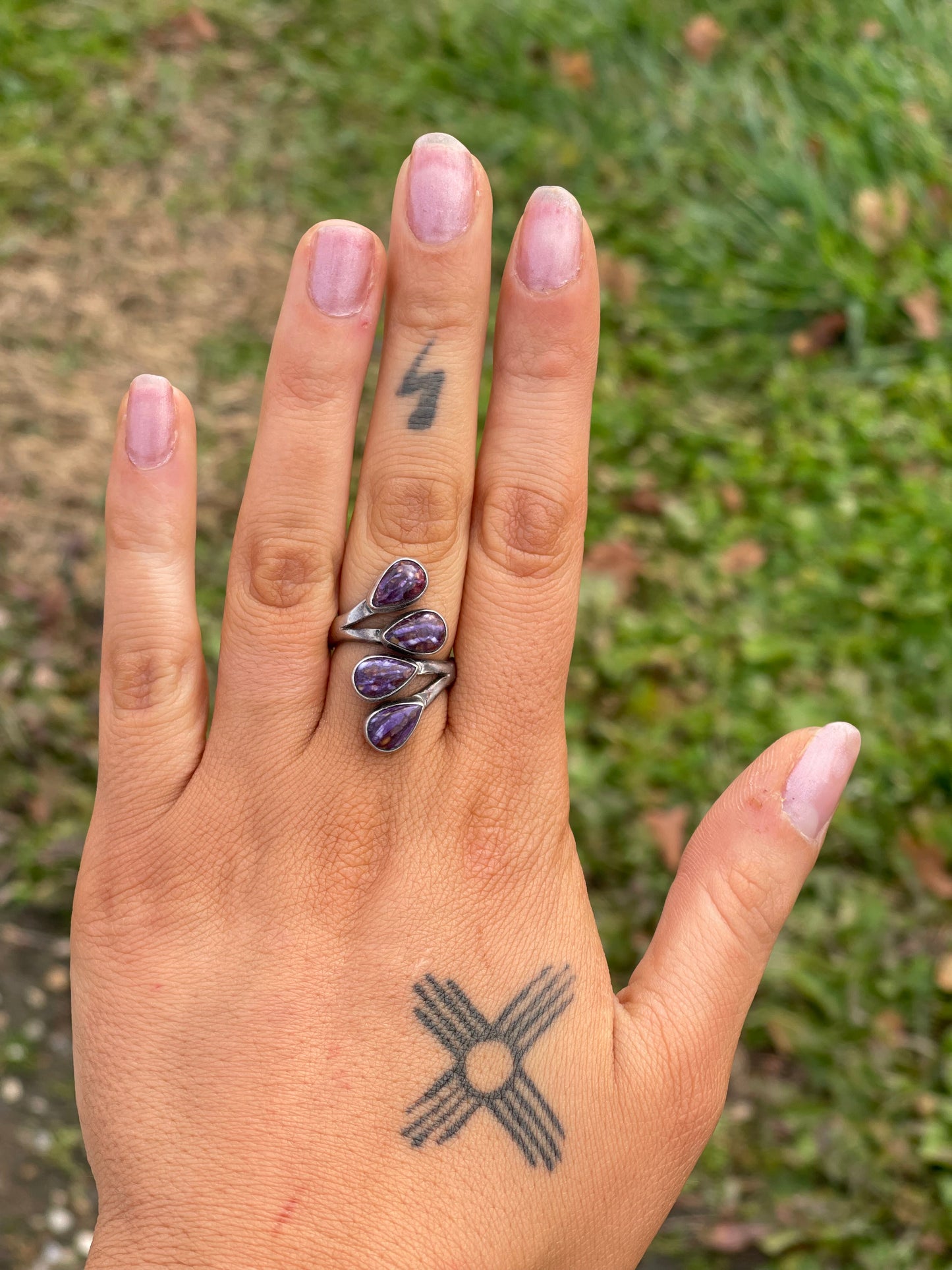 Charoite Adjustable Ring