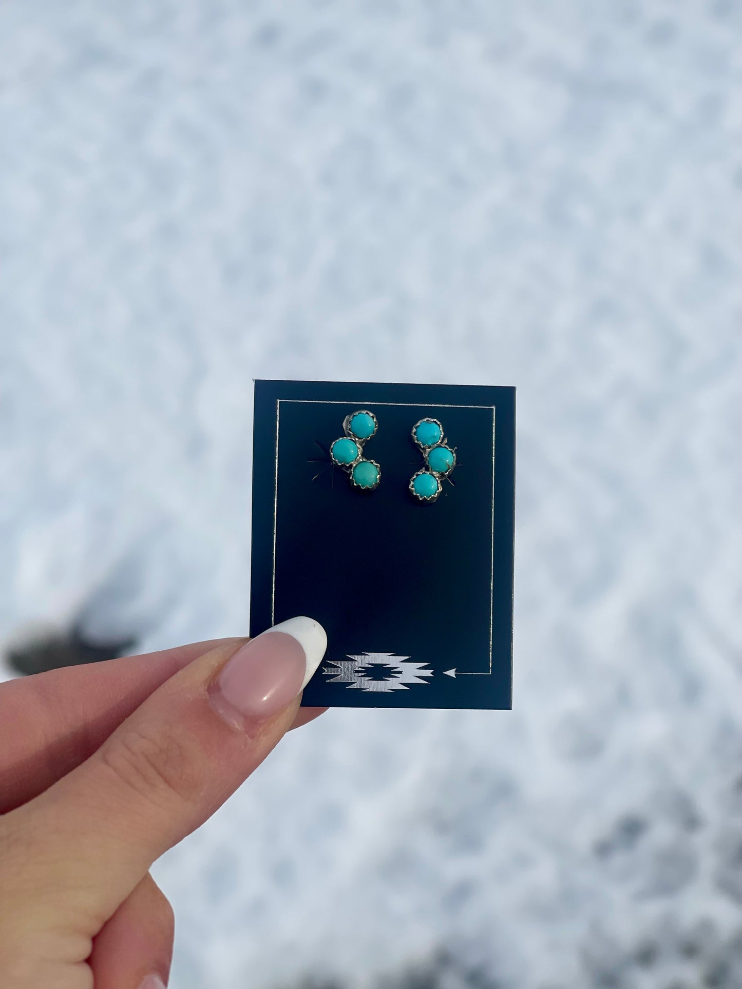 Zuni 3 Stone Kingman Earrings