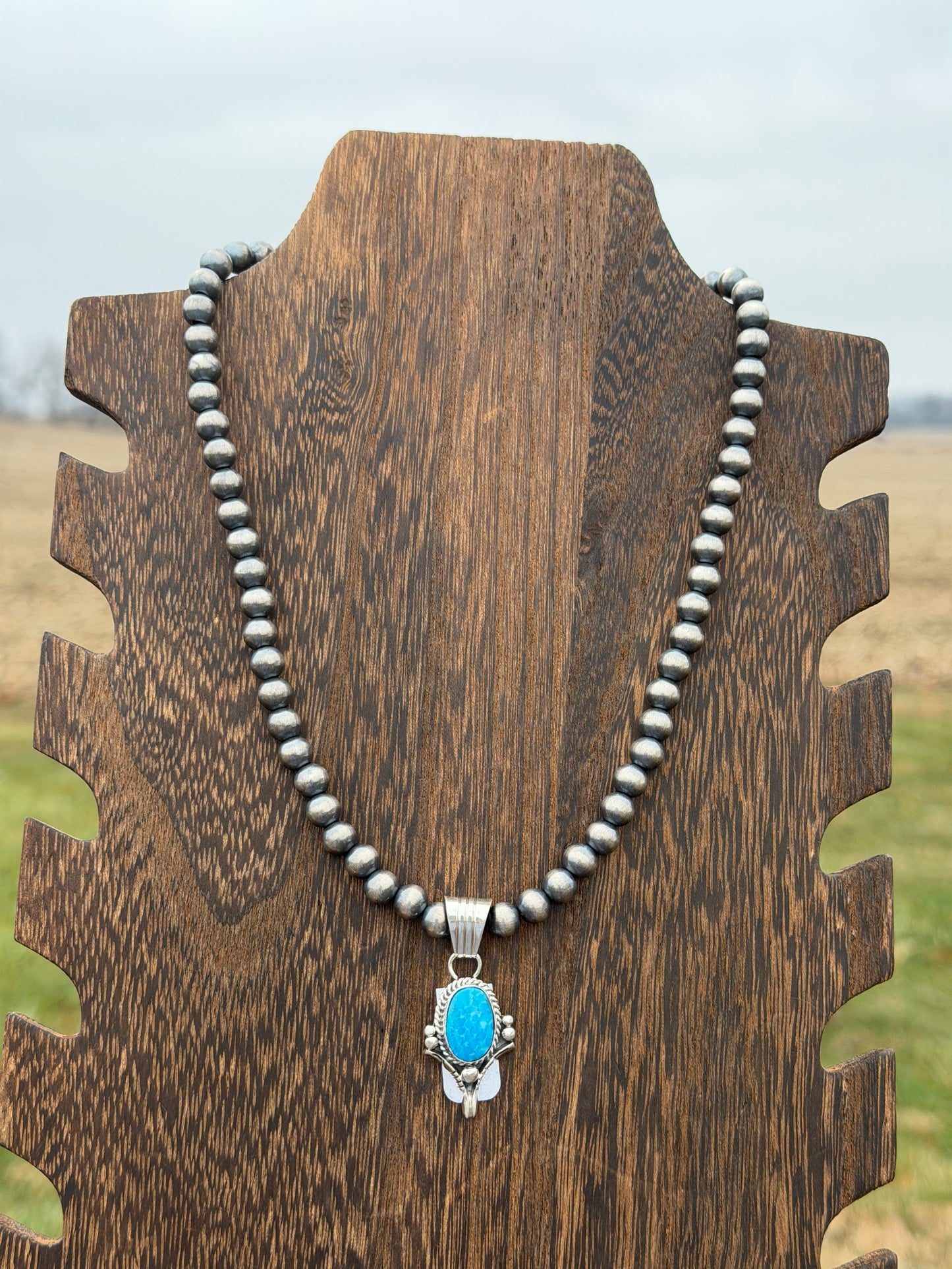 Detailed Kingman Turquoise Pendant