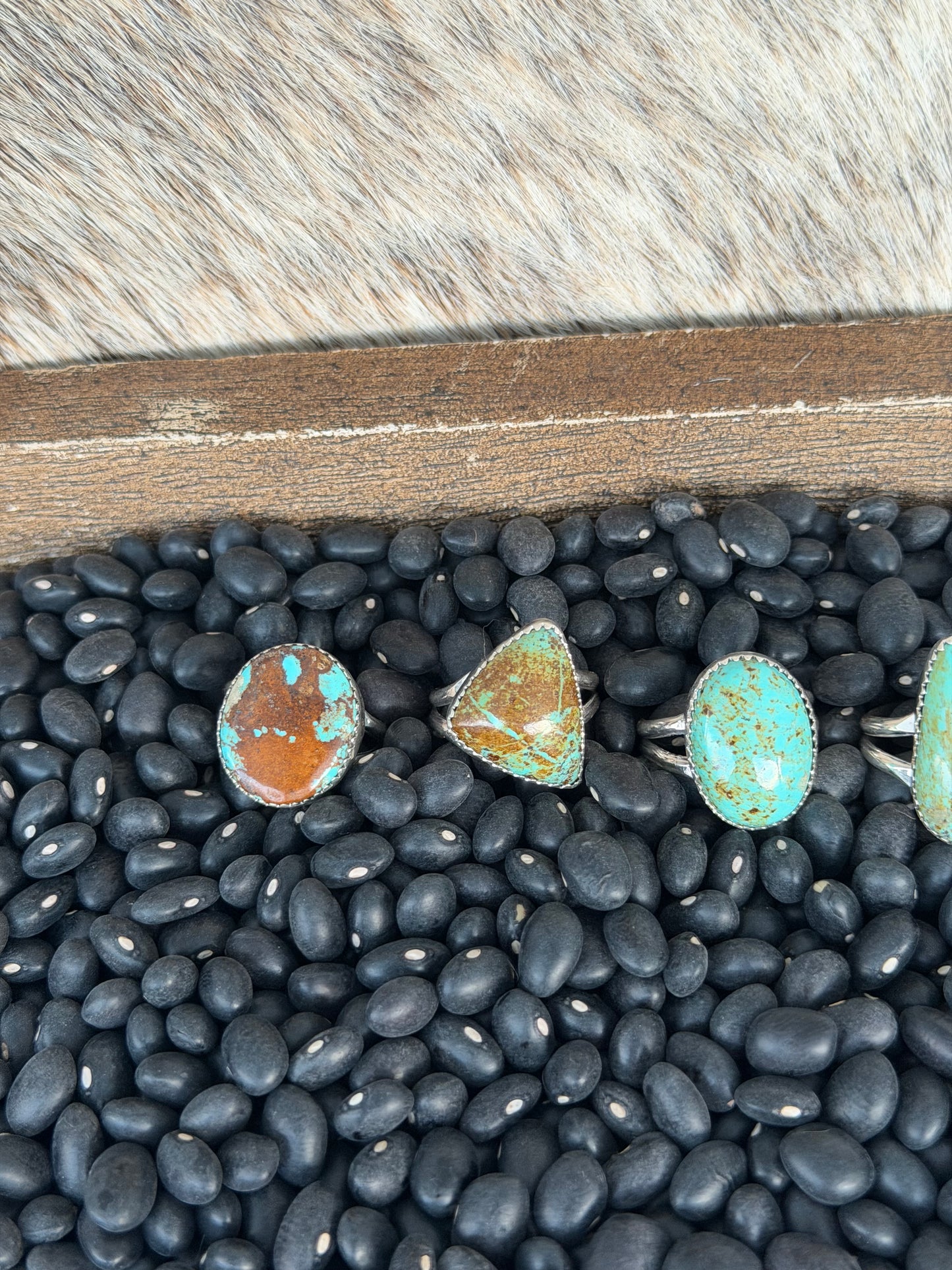 Number 8 Turquoise Assorted Shape Rings