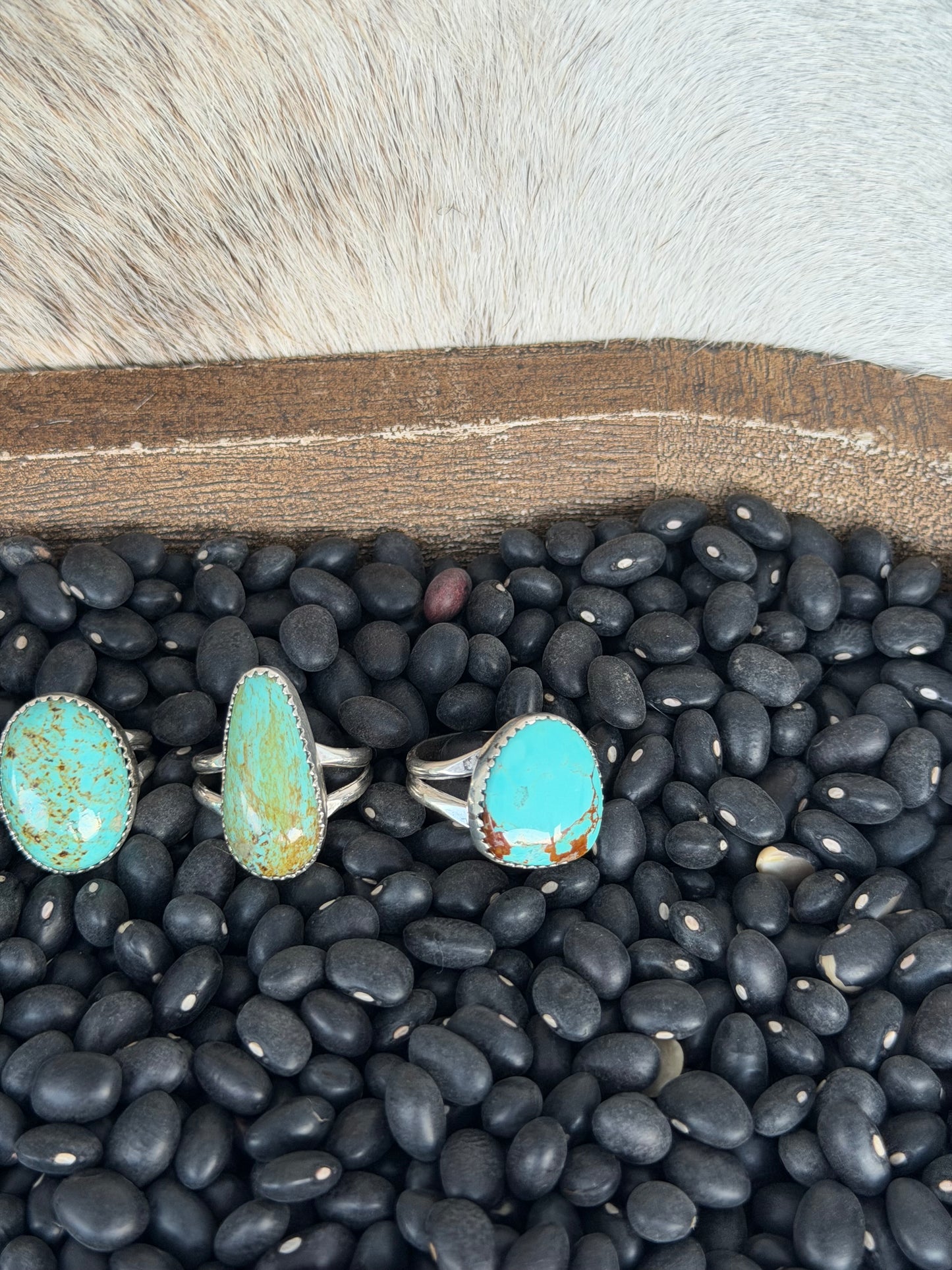 Number 8 Turquoise Assorted Shape Rings