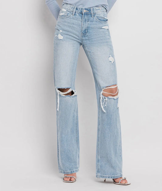 Vervet Brand- Light Wash, Distressed Flare