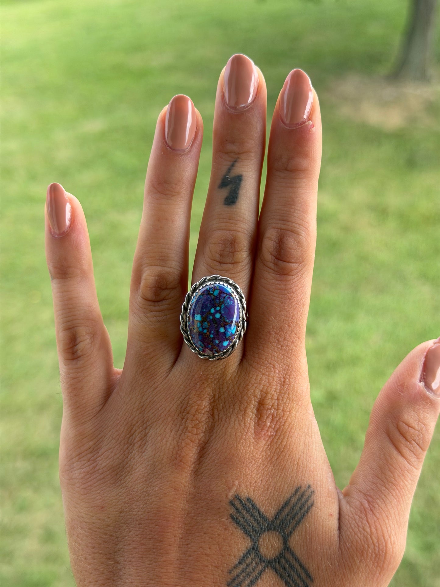 Native Purple Mohave Oval Ring