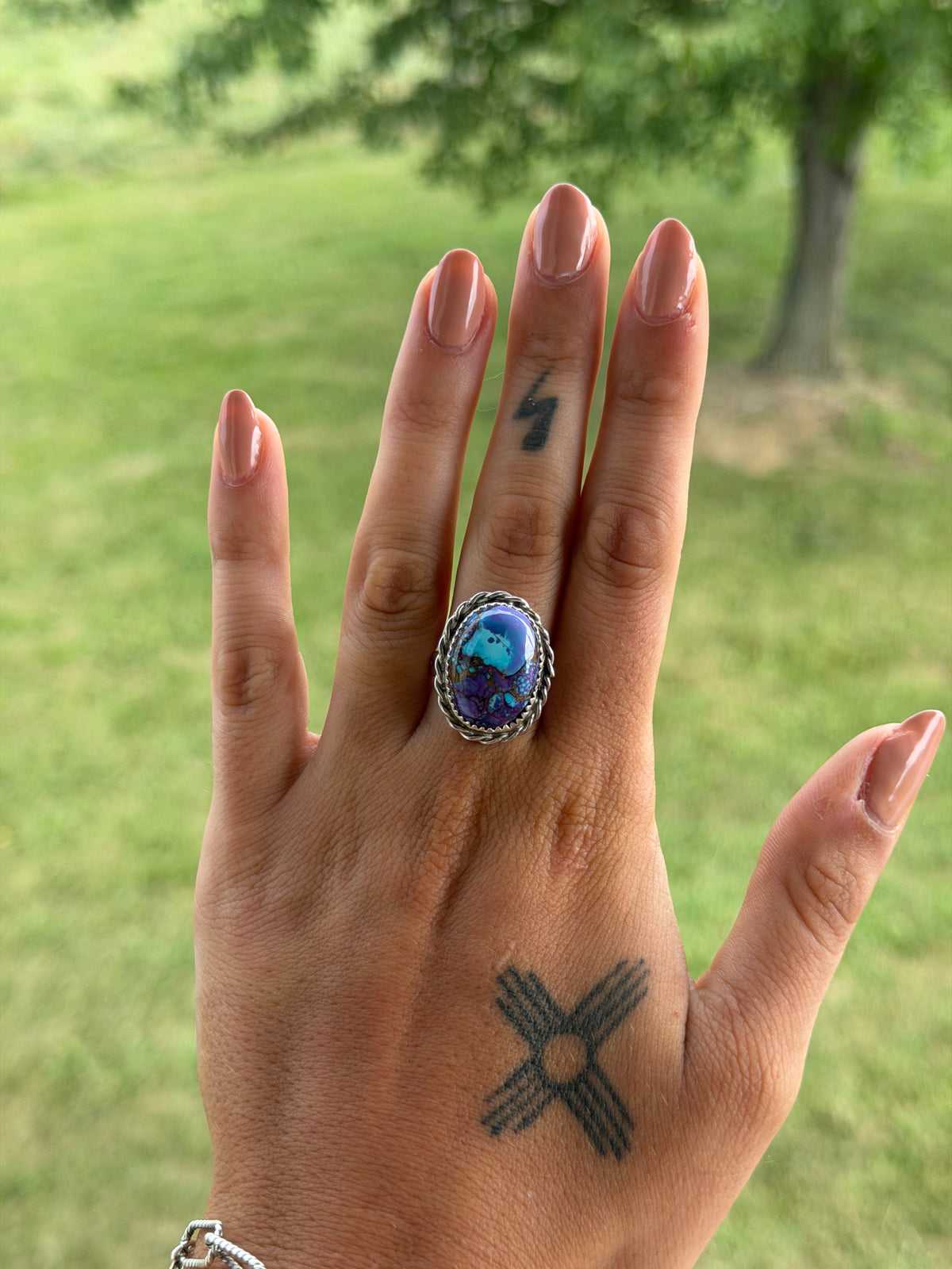 Native Purple Mohave Oval Ring