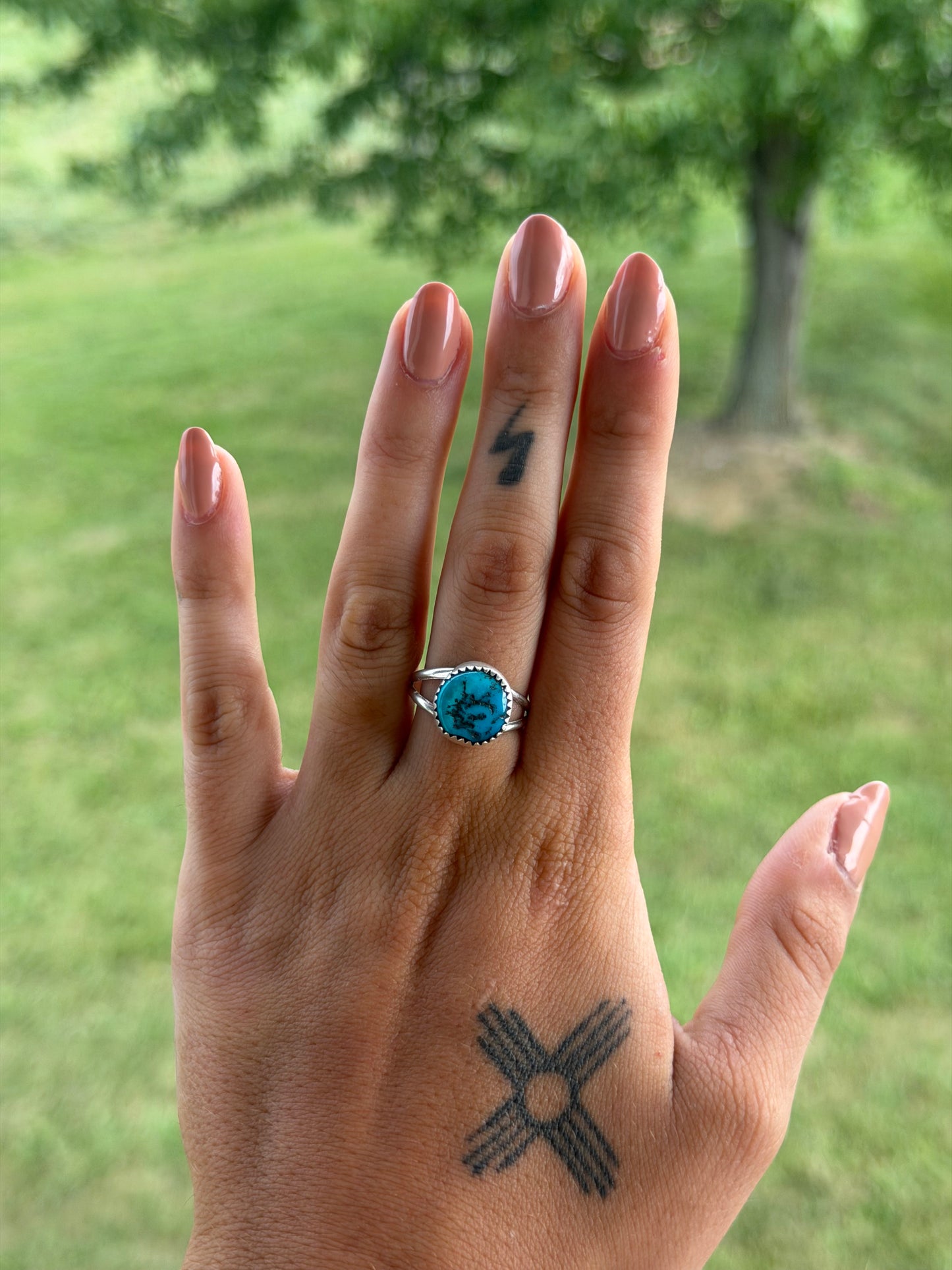 Native Round Sleeping Beauty Ring