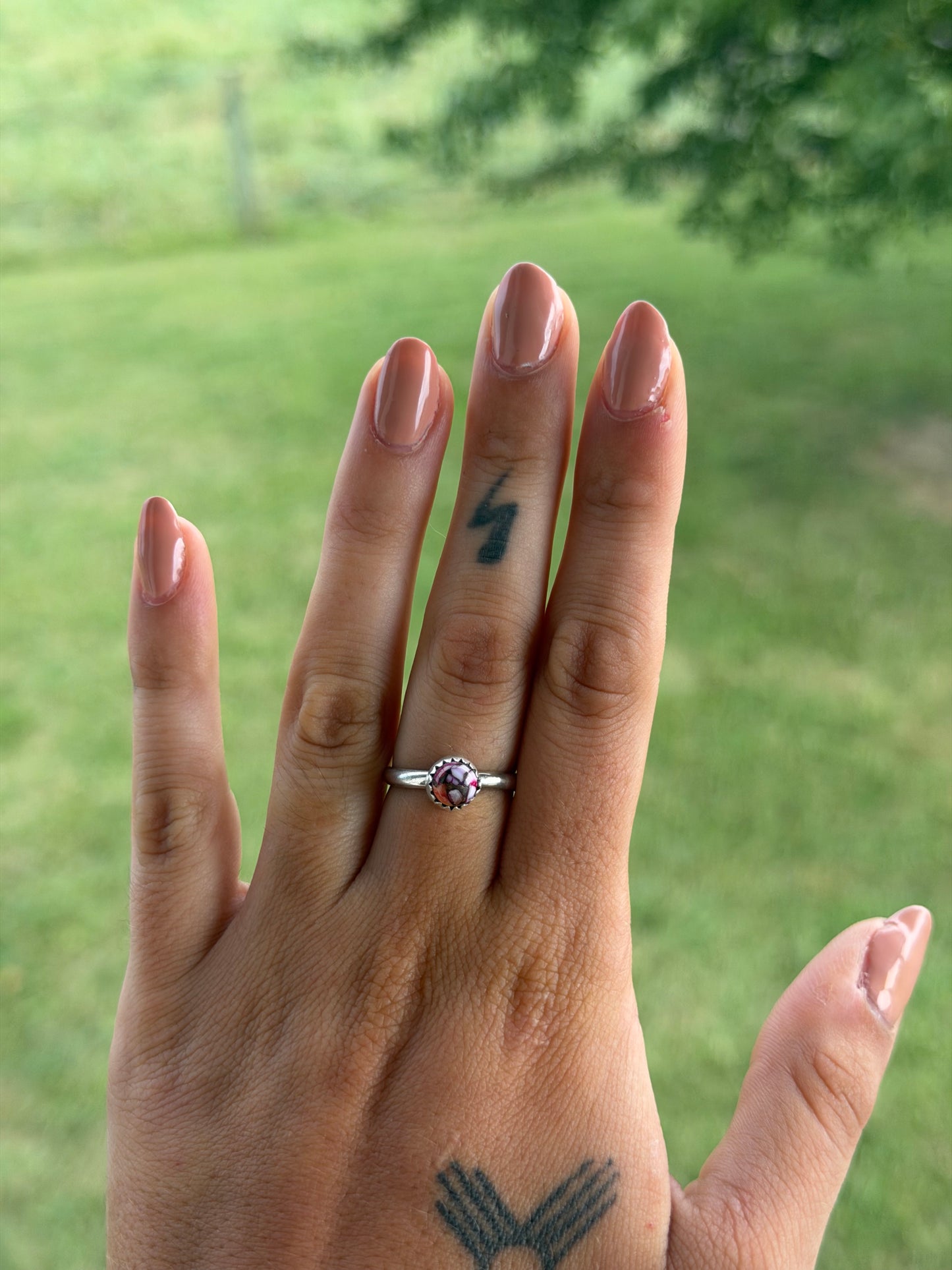 Native Pink Dahlia Ring
