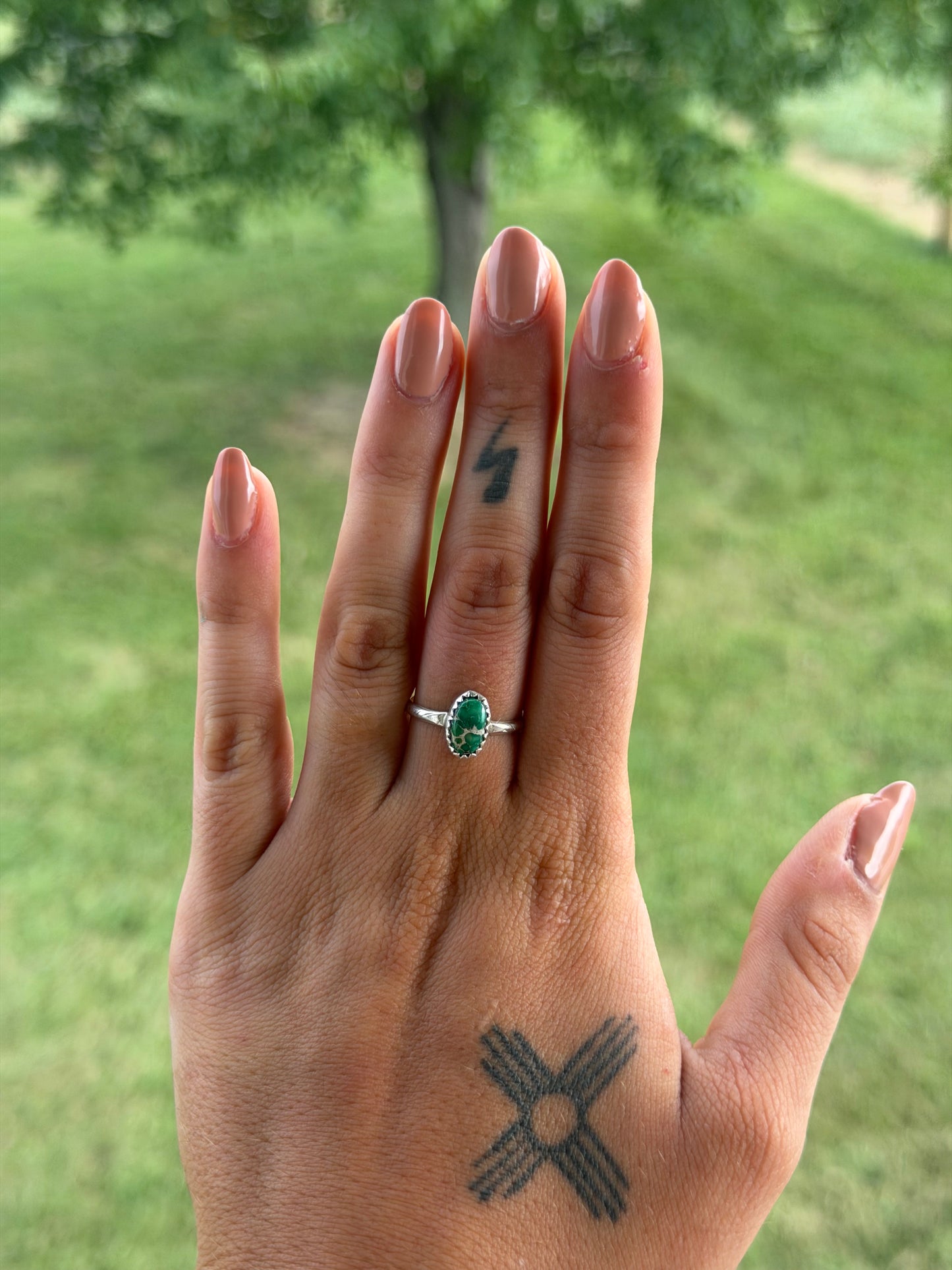 Native Emerald Valley Ring (Darker Green, Slightly Smaller Stone)
