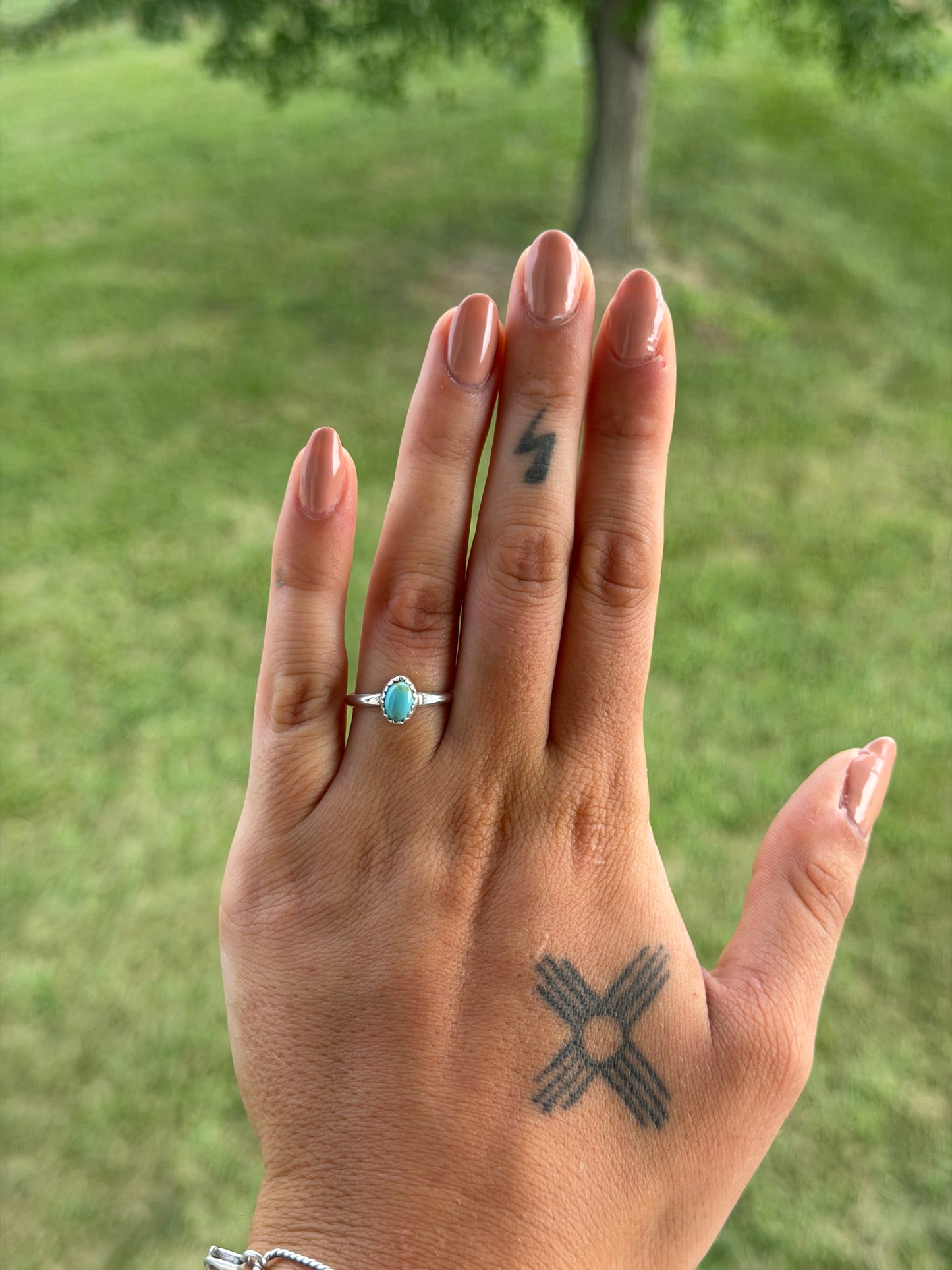 Native Teeny Kingman Turquoise Ring
