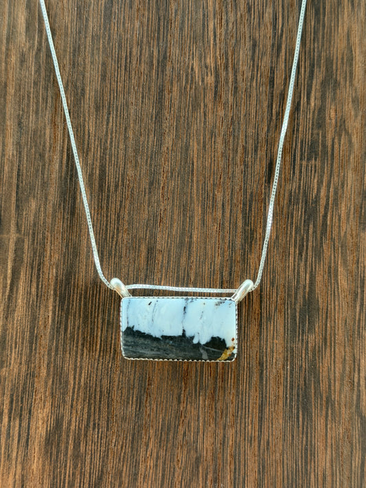 Native White Buffalo Bar Necklace