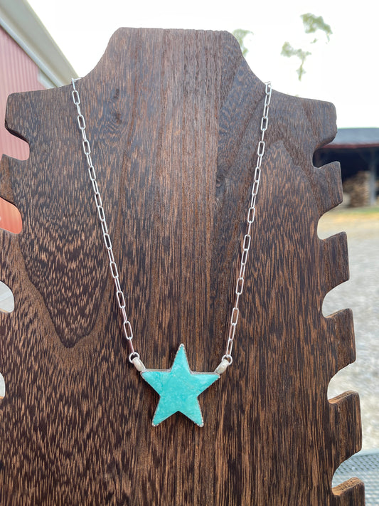 16" Turquoise Star Necklace