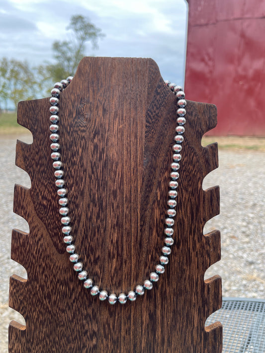 20" 8mm Navajo Pearls