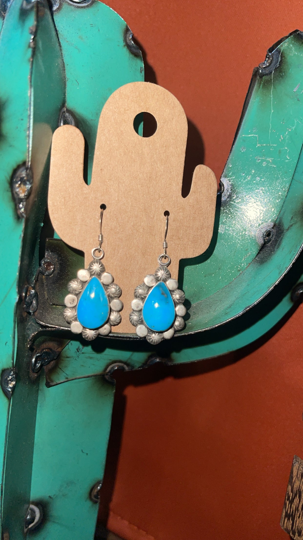 Turquoise Floral Earrings