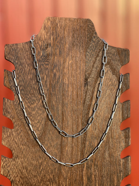 Sterling Silver Paperclip Chains - Lenora Garcia