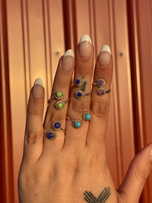 Navajo Opal Adjustable Rings