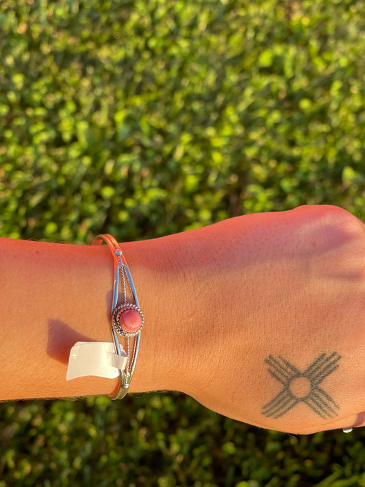 Pink Conch Navajo Bracelet