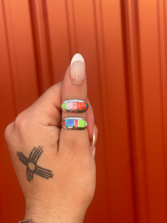 Multi Stone Inlay Ring