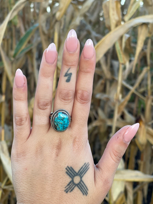 Navajo Kingman Turquoise Oval Ring