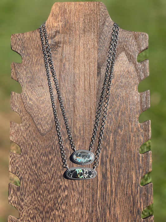 Navajo Blackjack Bar Necklaces