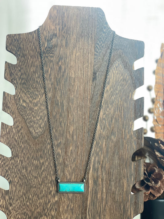 Turquoise Bar Necklace