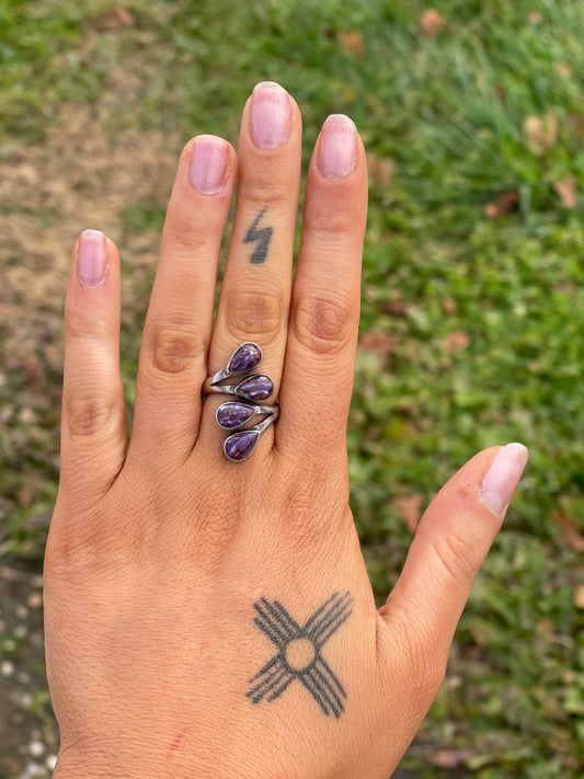 Charoite Adjustable Ring