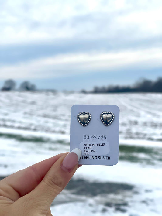 Sterling Silver Heart Earrings