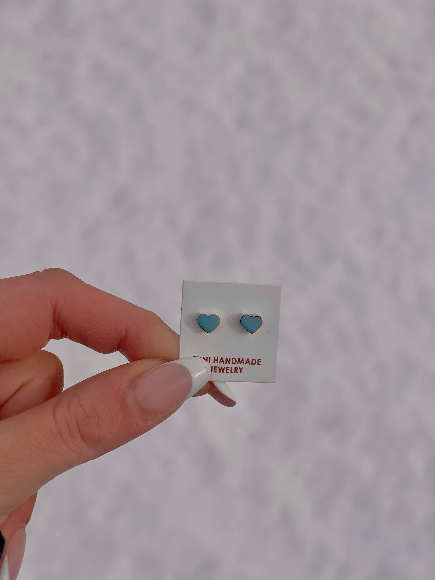 Zuni Turquoise Heart Studs