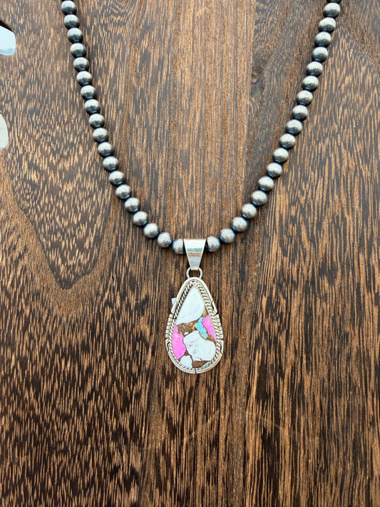 Cotton Candy Navajo Pendant