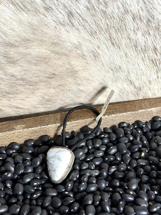 Navajo White Buffalo Hair Tie