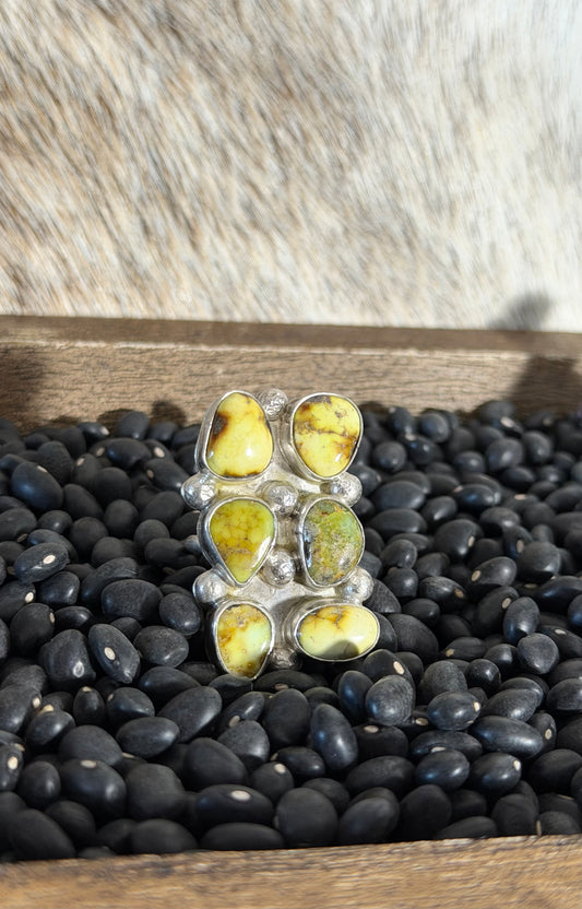 Navajo Palomino 6 Stone Cluster Ring